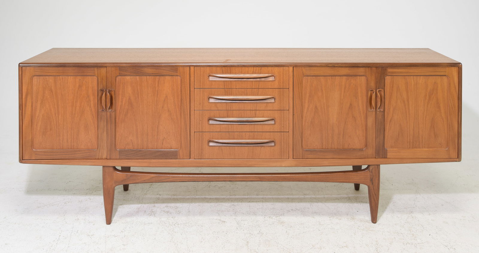 Mid Century Large "Fresco" Sideboard - G-Plan #1: This Danish Modern Style Teak Credenza is made by Mid Century Modern Furniture Maker G Plan ( GPlan ) & is part of their "Fresco" Range. - 31.5 in tall x 84 x 18
