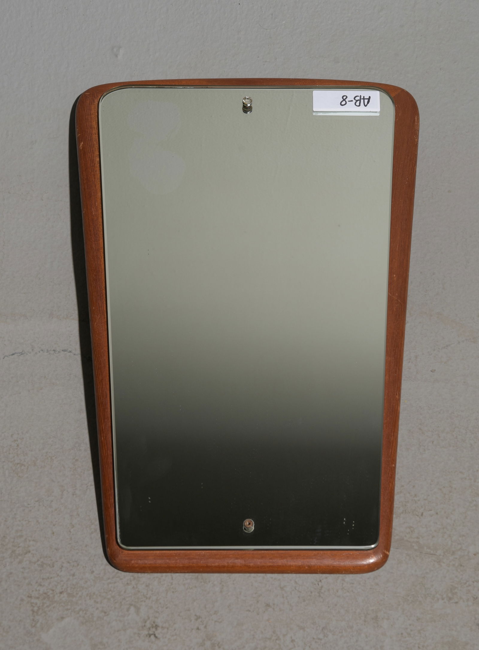 Mid Century Modern Mirror on Teak Back (1 of 3)
