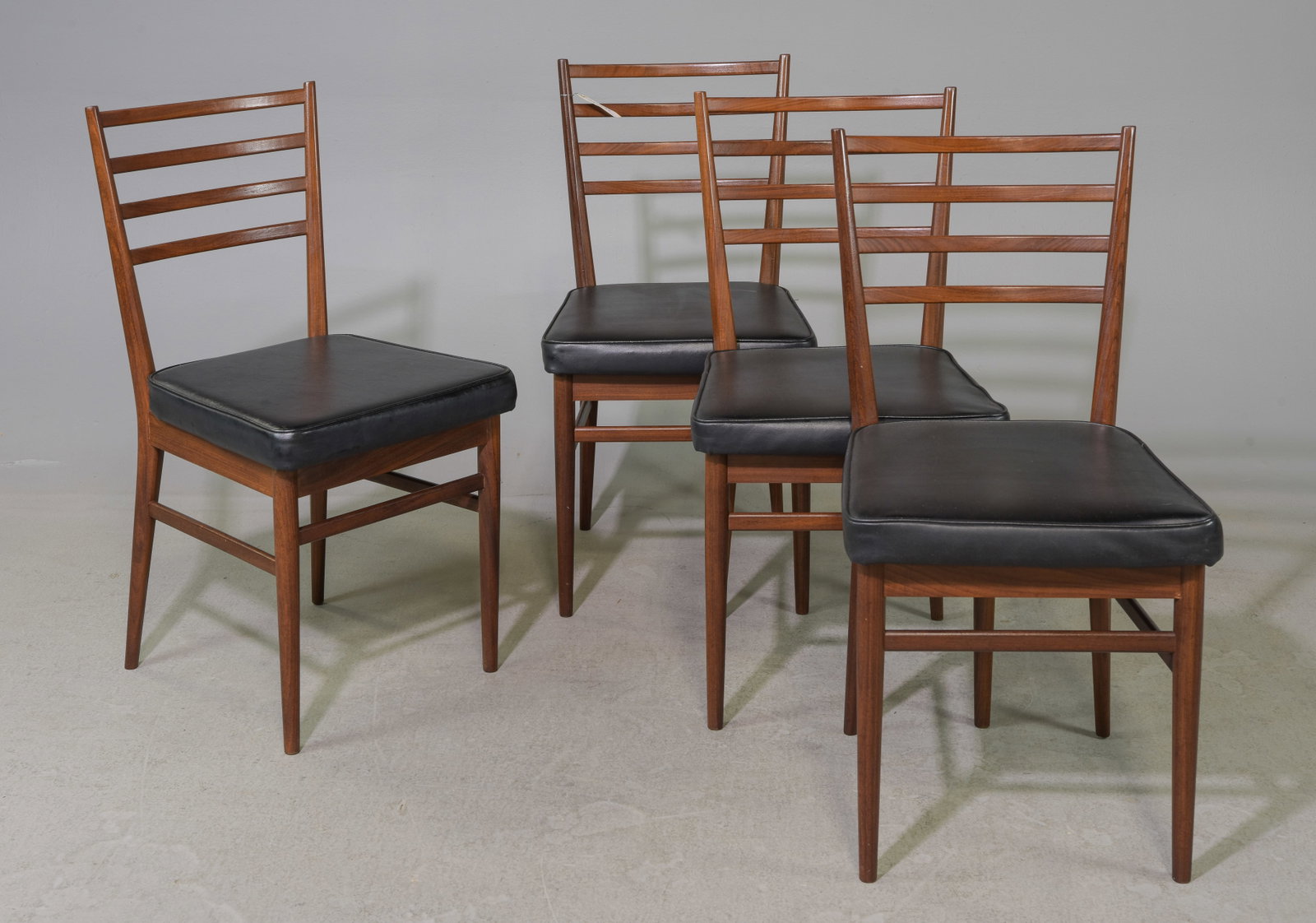 Mid Century Modern Set of 4 Dining Chairs - Meredew: Danish Modern Style Set of 4 Dining Chairs by Meredew - 33.5 in tall x 17.5 x 19 each with a seat height of 18 inches