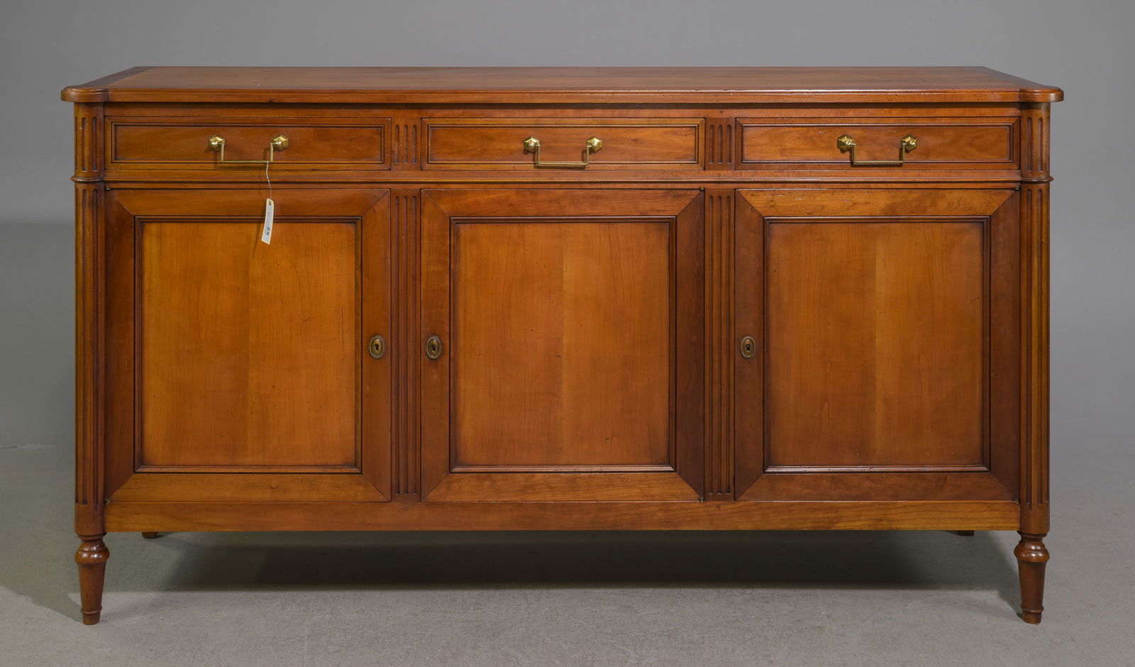 Louis XVI Style Cherry Three Door Sideboard (1 of 5)
