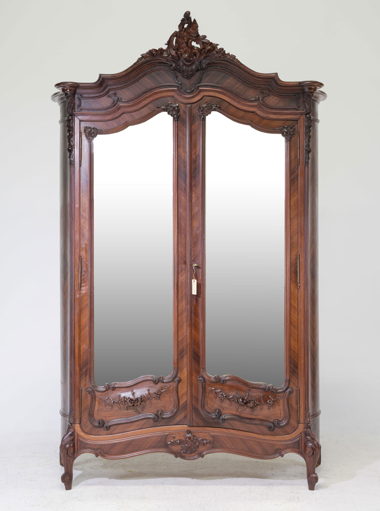 Louis XV Style Double Mirror Door Armoire (1 of 10)