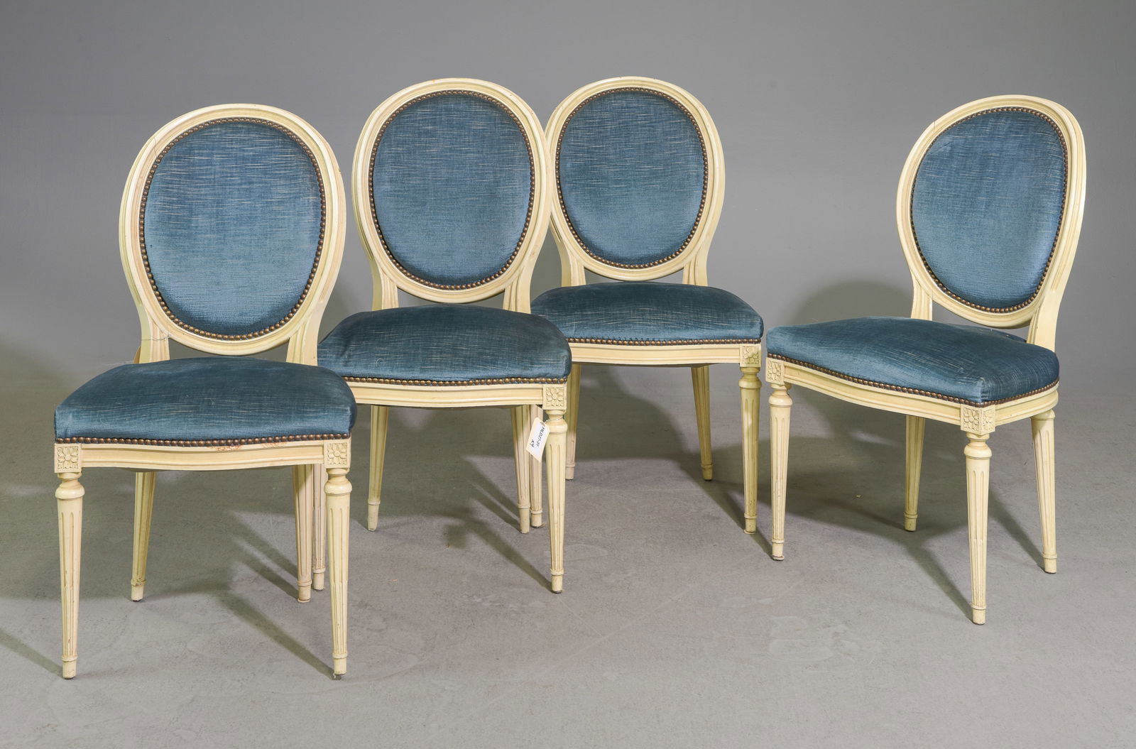 Louis XVI Style Set of Four Balloon Back Chairs (1 of 6)