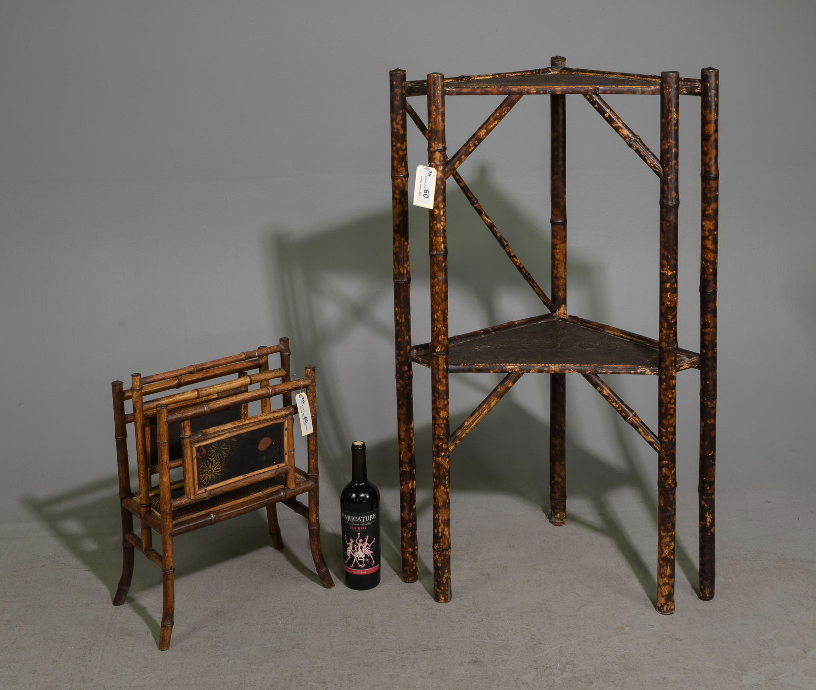 Bamboo Corner Shelf & Small Magazine Rack (1 of 5)