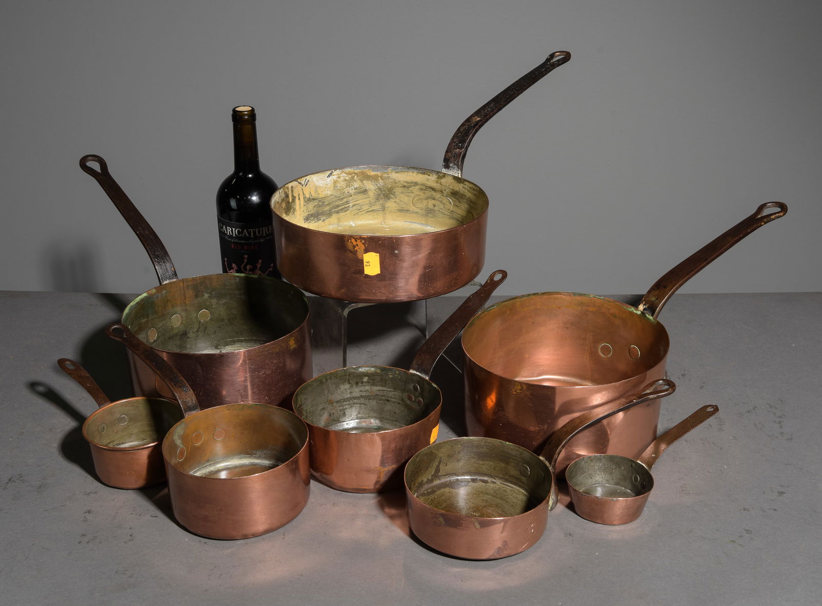 8pcs Assorted French Copper Sauce Pans (1 of 5)