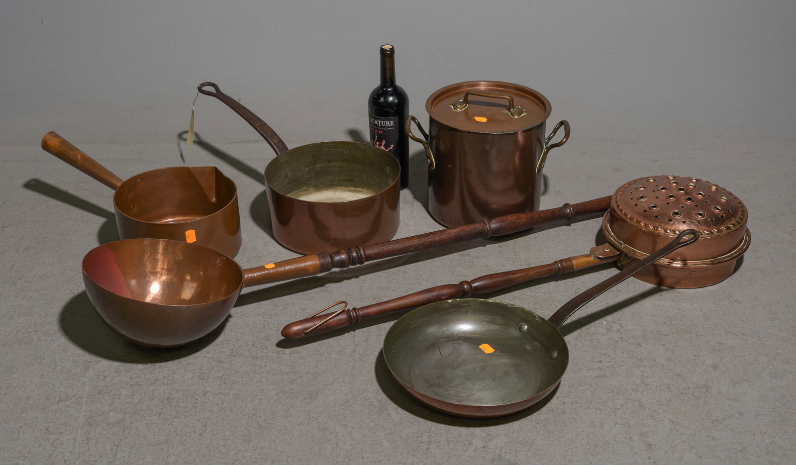 6pcs Assorted French Copper Pots, Ladle, Etc. (1 of 5)