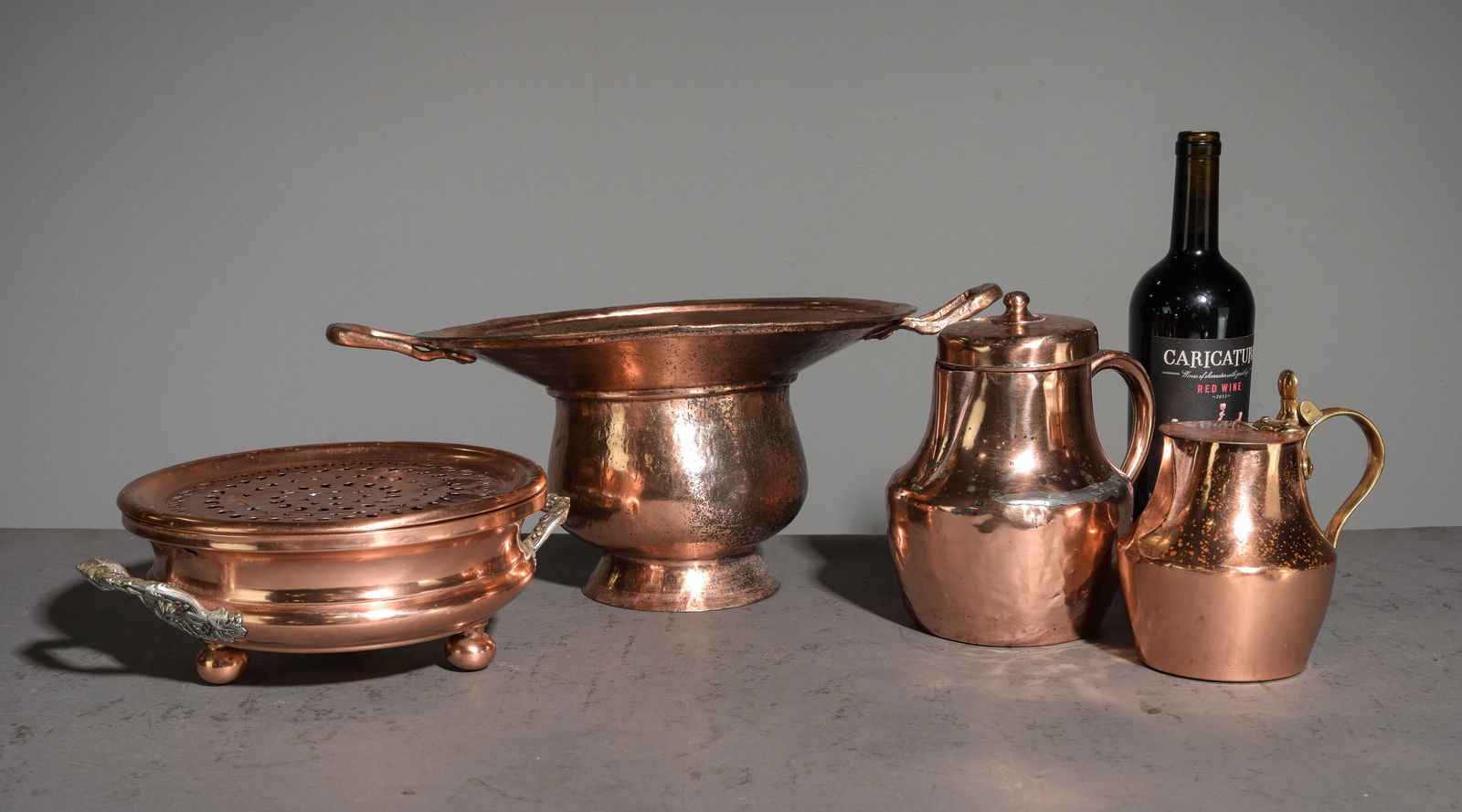 4pcs Assorted French Copper Spittoon, Etc. (1 of 5)