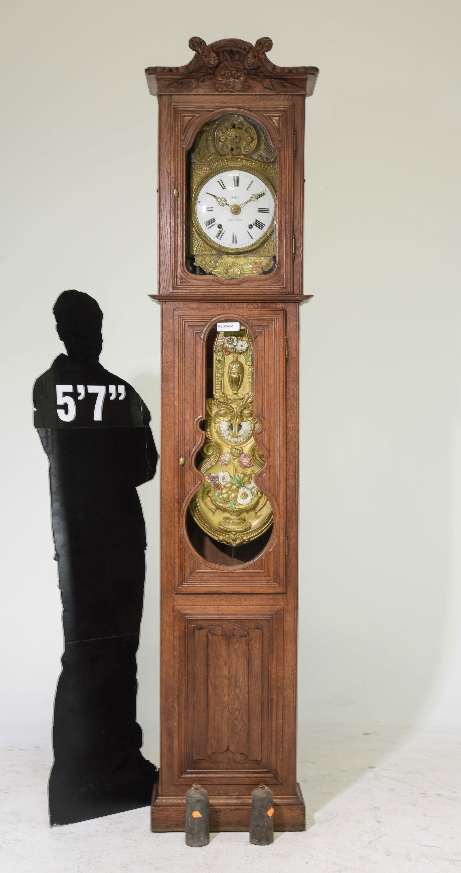 French Oak Longcase / Grandfather Clock (1 of 6)