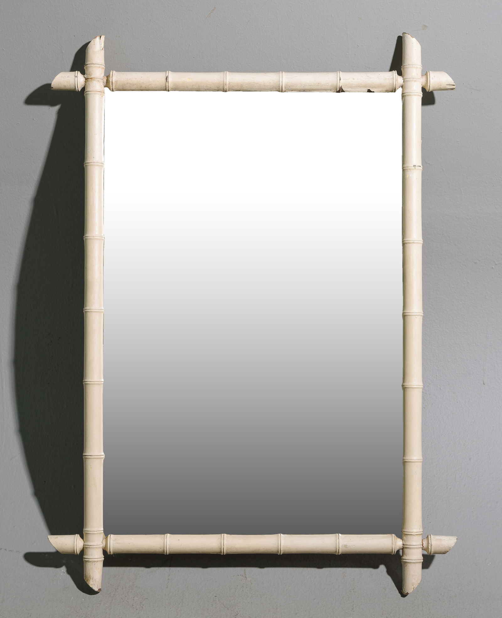 Faux Bamboo Large Painted Framed Mirror (1 of 4)