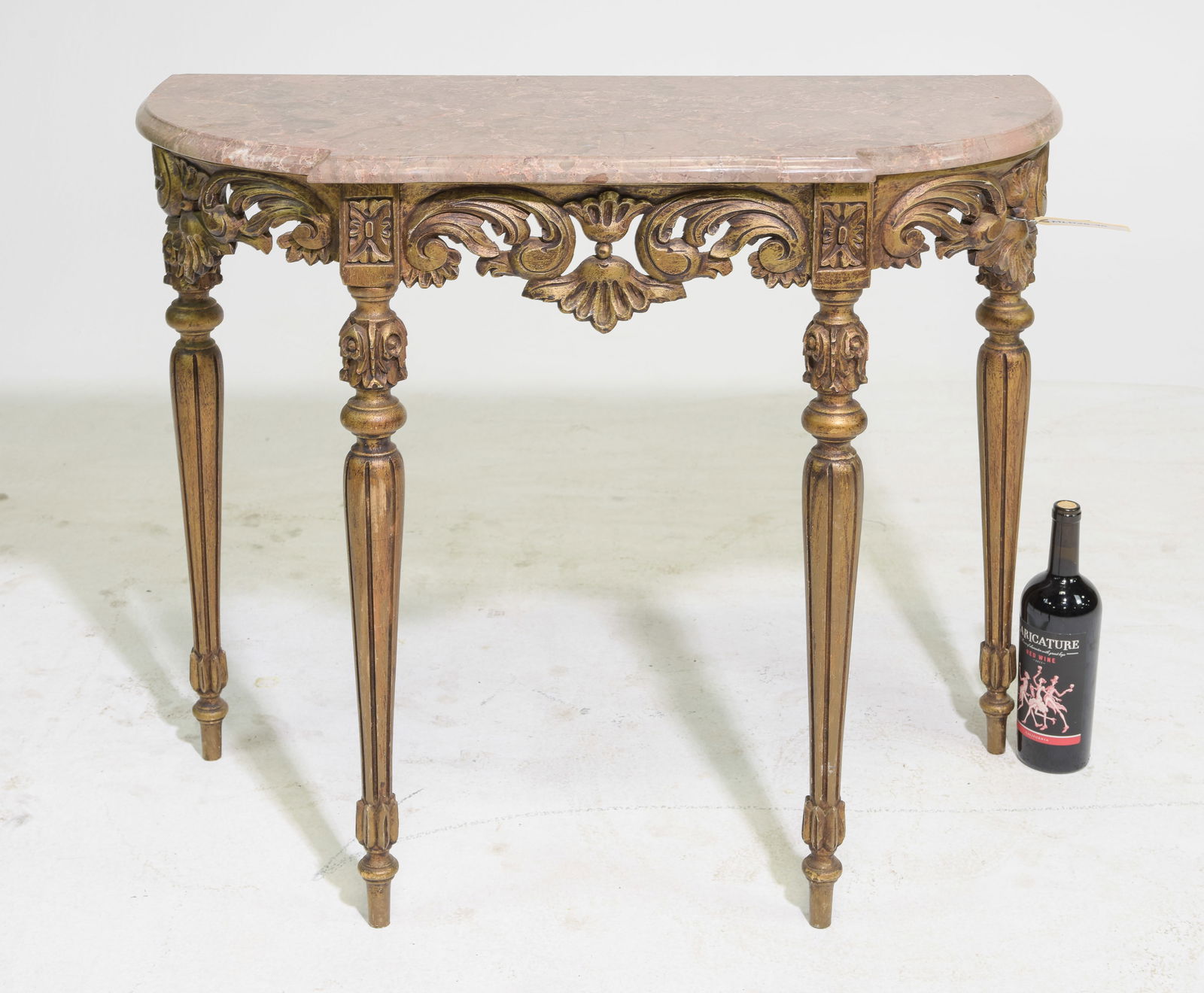 Louis XVI Style Marble Top Hall Table / Console (1 of 4)
