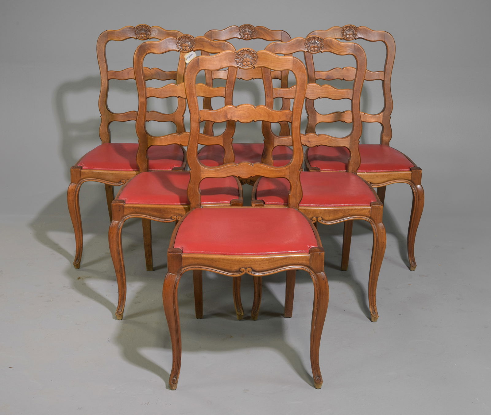 Louis XV Style Set of 6 Oak Dining Chairs (1 of 4)