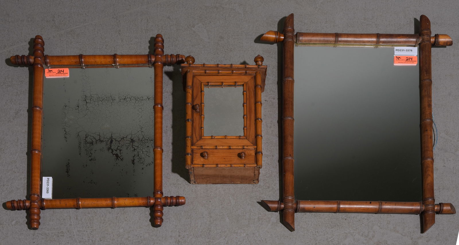 2 French Faux Bamboo Mirrors & Doll Robe (1 of 4)