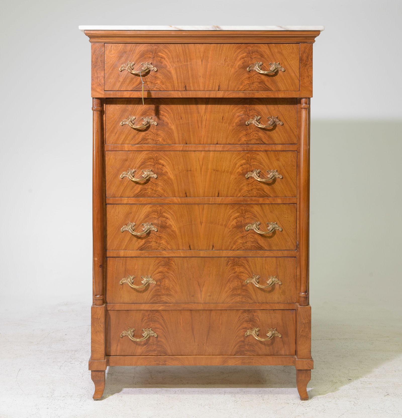 French Empire Style White Marble Top Chest (1 of 6)