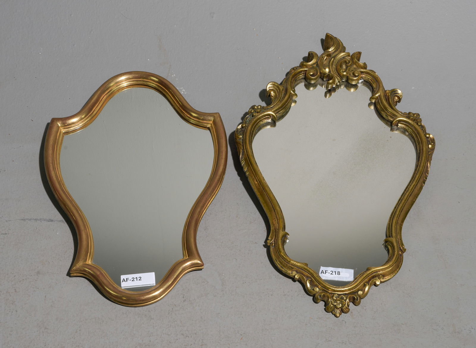 Two Louis XV Style Gold Framed Small Mirrors (1 of 4)