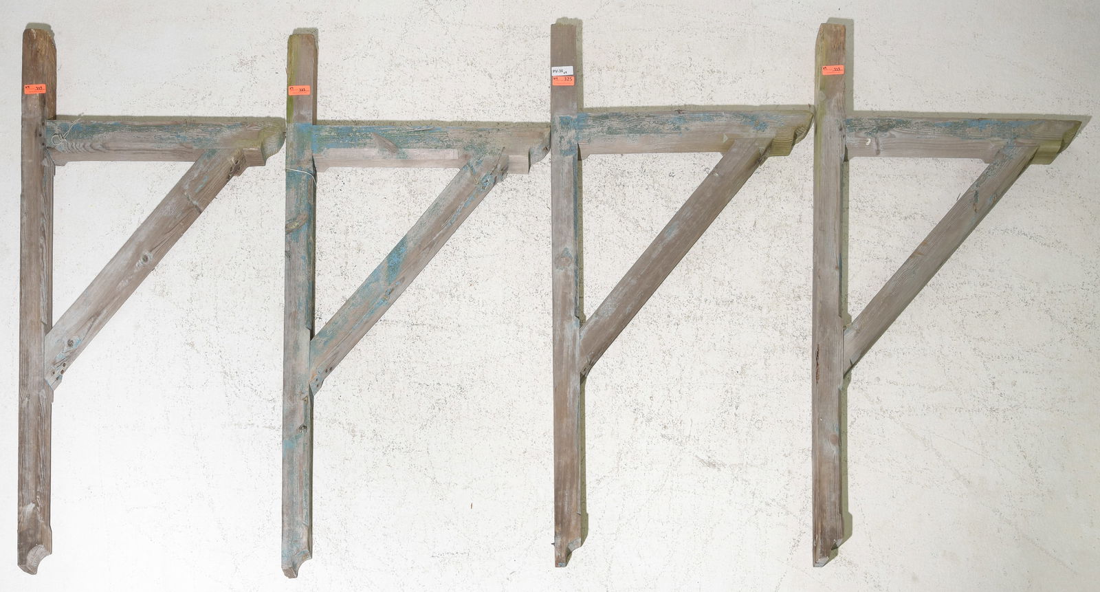 4 Rustic Wall Brackets: 4 Rustic Wall Brackets - 62 in tall x 32.5 x 2.5