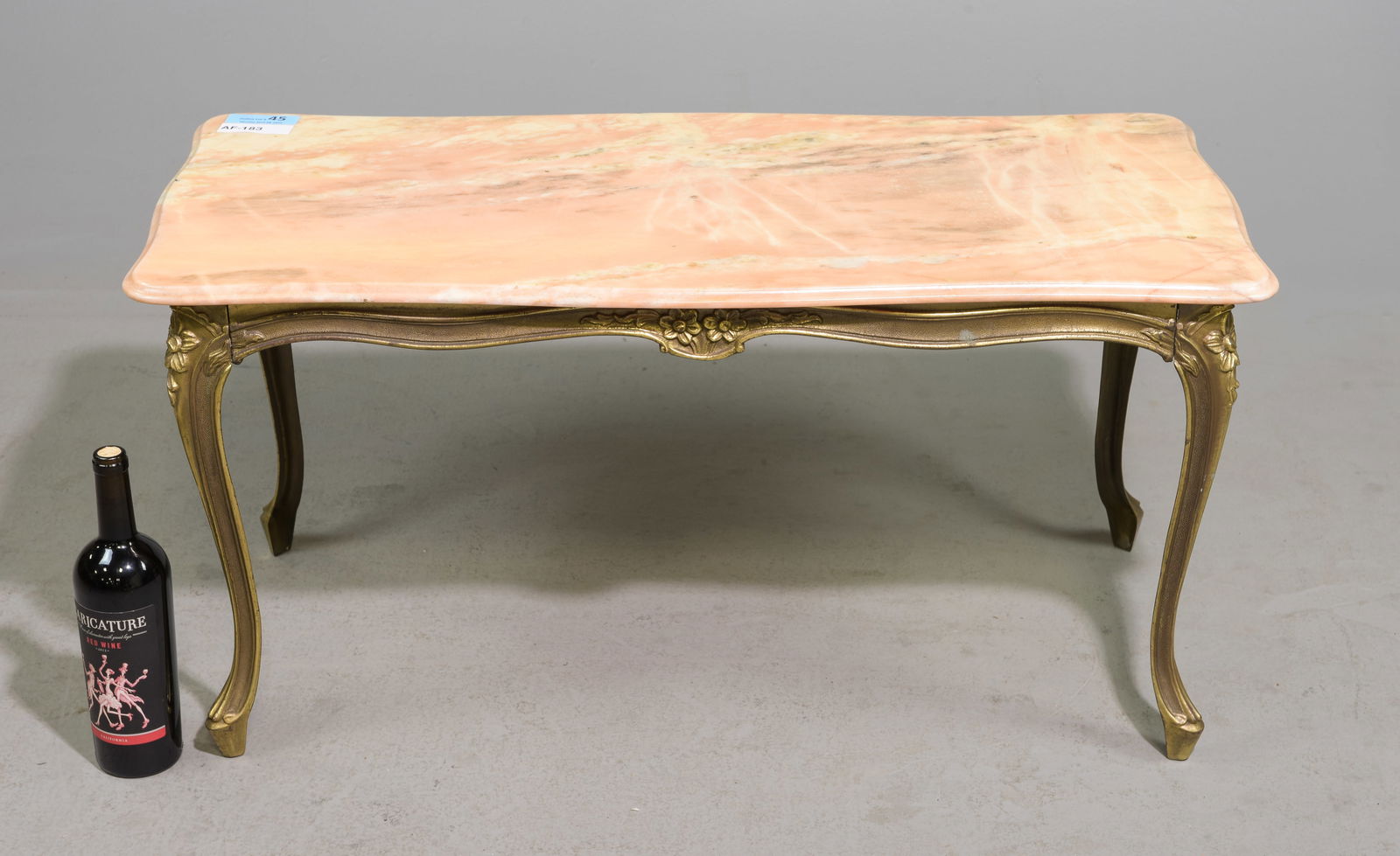 Louis XV Style Brass Marble Top Coffee Table (1 of 3)