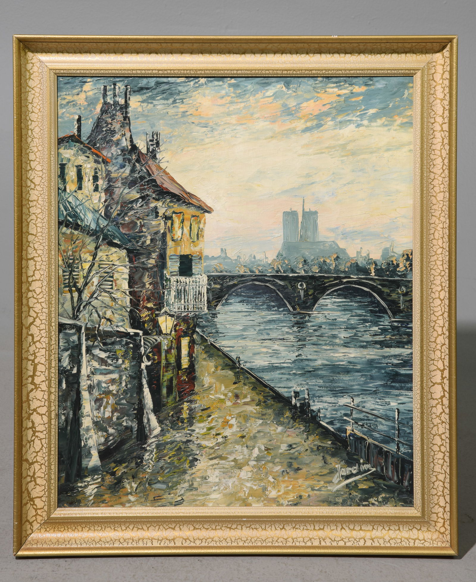 Framed Acrylic on Canvas Signed - Paris (1 of 4)