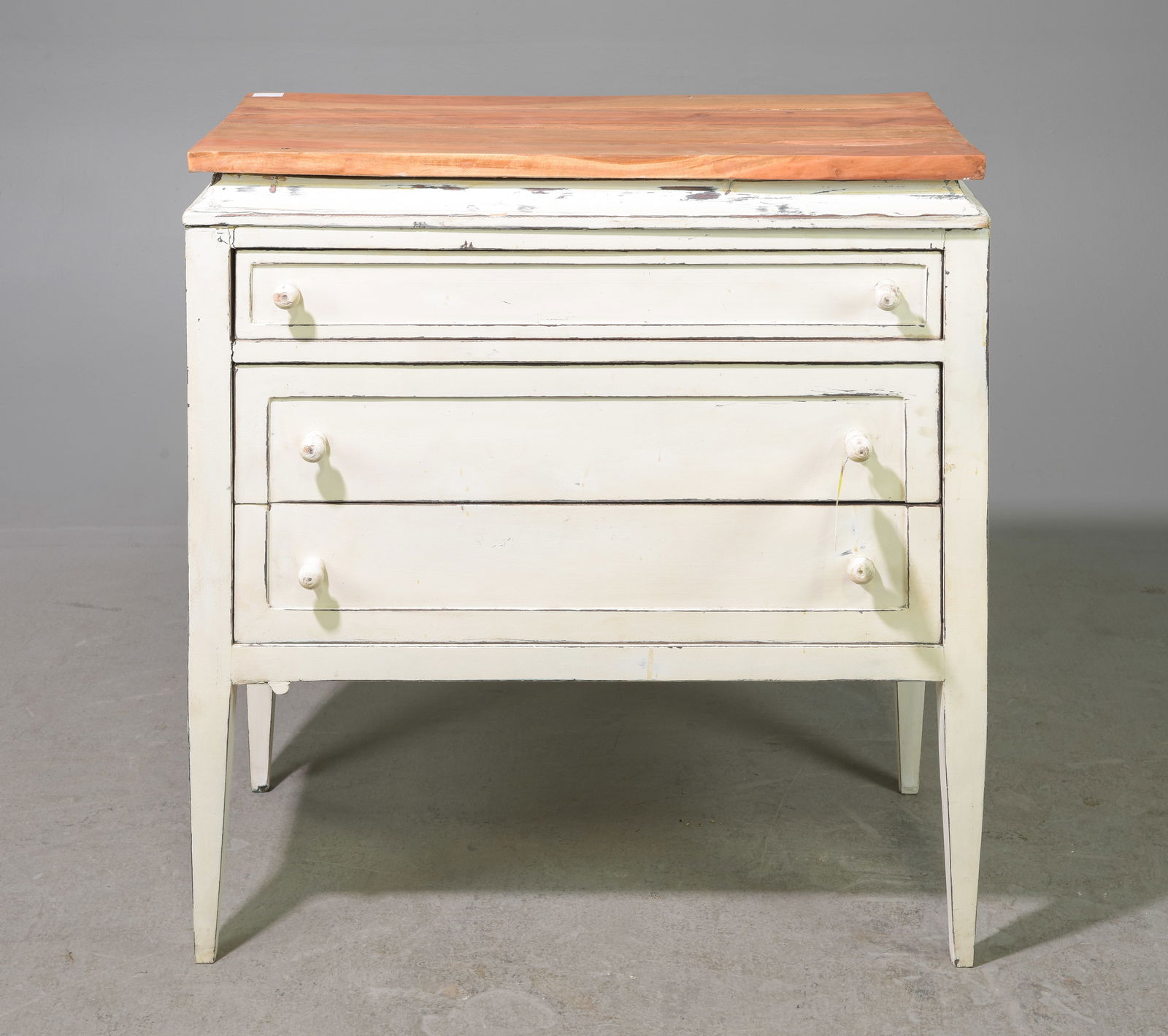 Gustavian Style Painted 3 Drawer Chest: Gustavian Style Painted 3 Drawer Chest - 33 in tall x 31.5 x 16