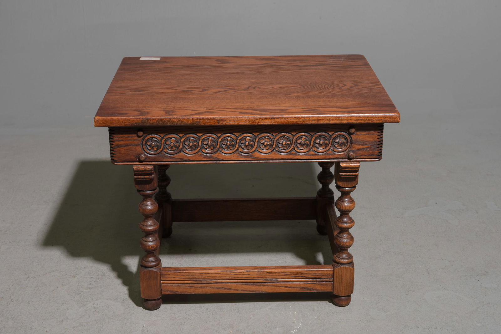 British Carved Oak Low Occasional Table (1 of 5)