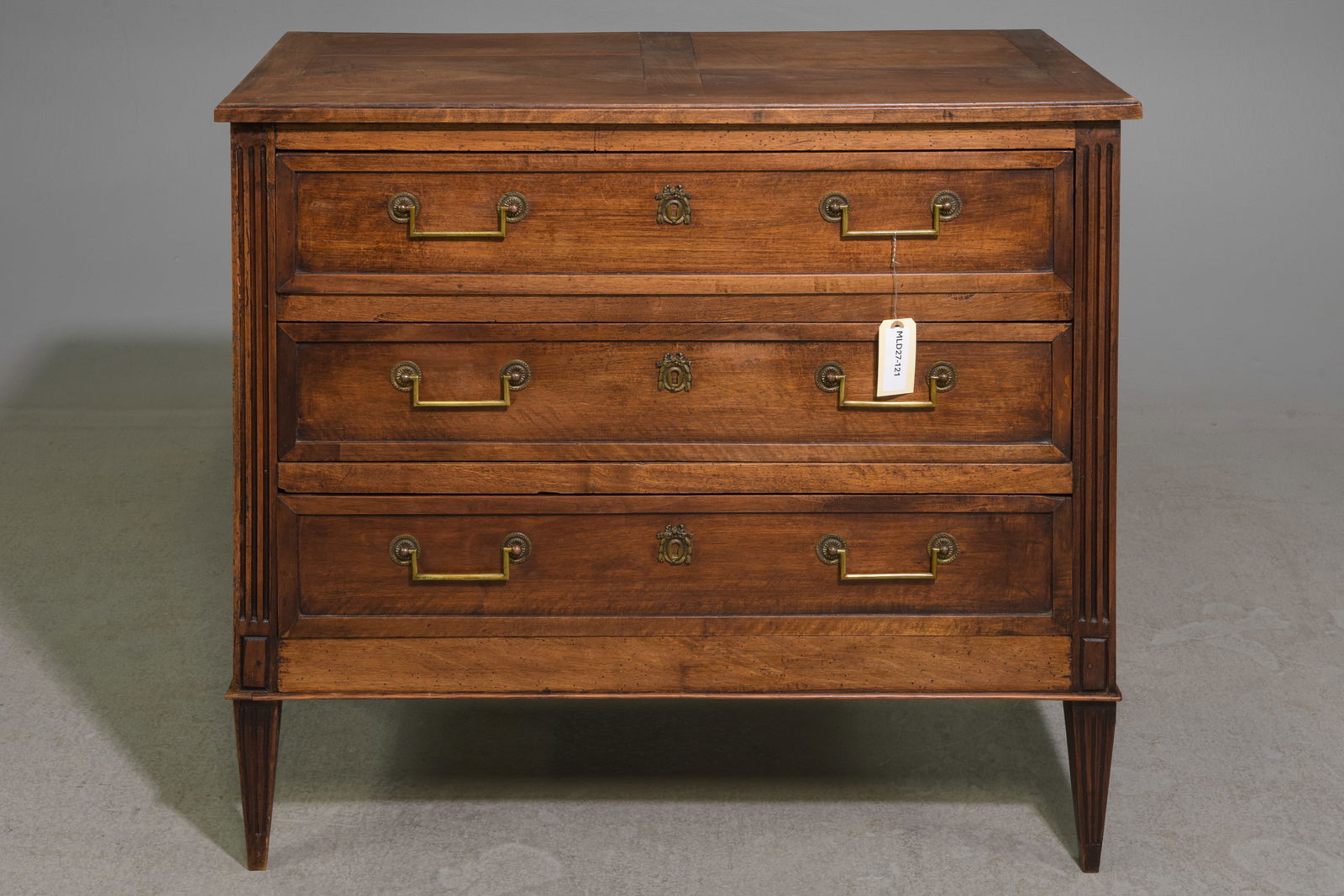 Louis XVI Style Three Drawer Chest / Bedside (1 of 5)