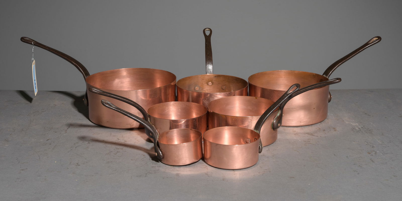 French Copper Set of 7 Sauce Pans #2 (1 of 3)