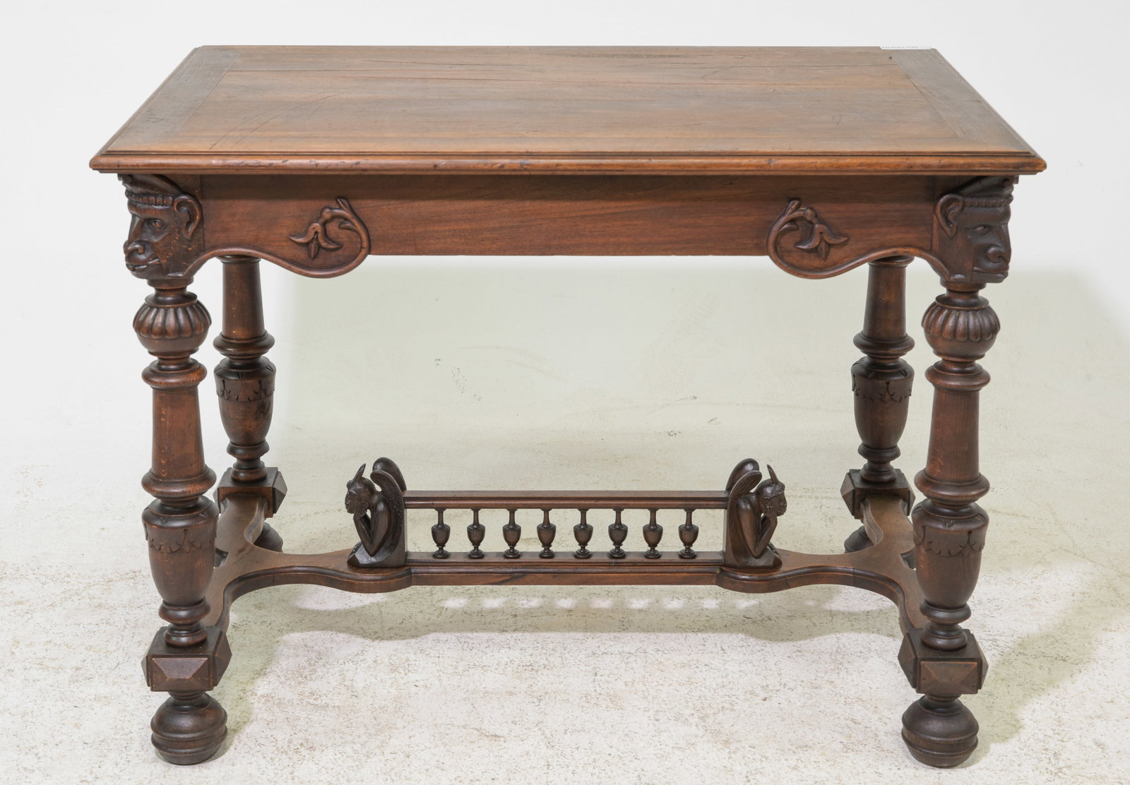 Renaissance Style Writing Table: French Renaissance Style Writing Table - 30 in tall x 40.5 x 26
