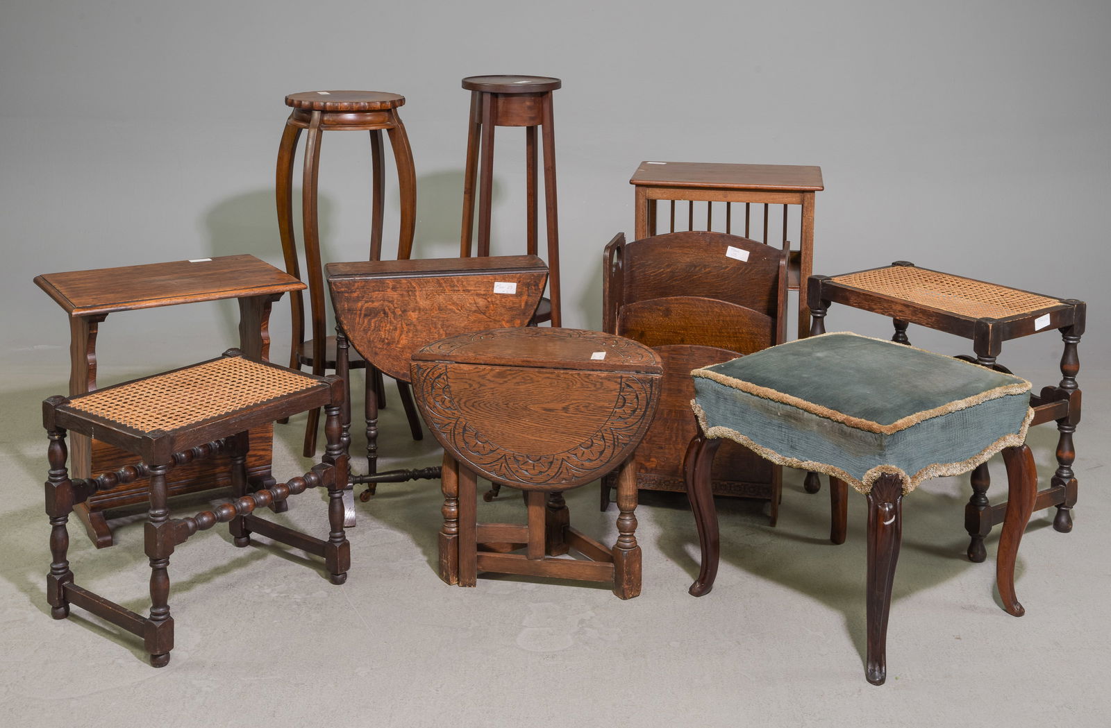 10pcs Assorted English Stools, Tables, Etc. (1 of 7)