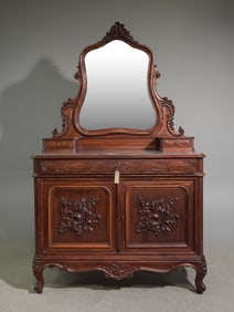 Louis XV Style Carved Walnut Dressing Chest