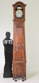 Louis XV Style Fruitwood Grandfather Clock