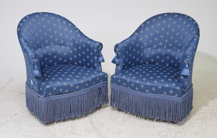 Napoleon III Style Pair of Crapeau Arm Chairs