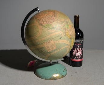 French Terrestrial World Globe