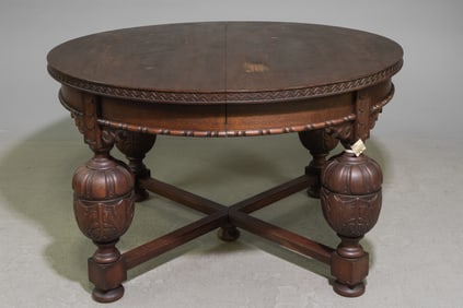 Danish Oak Round Dining / Entry Table