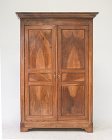 Louis Philippe Style Walnut Double Door Armoire