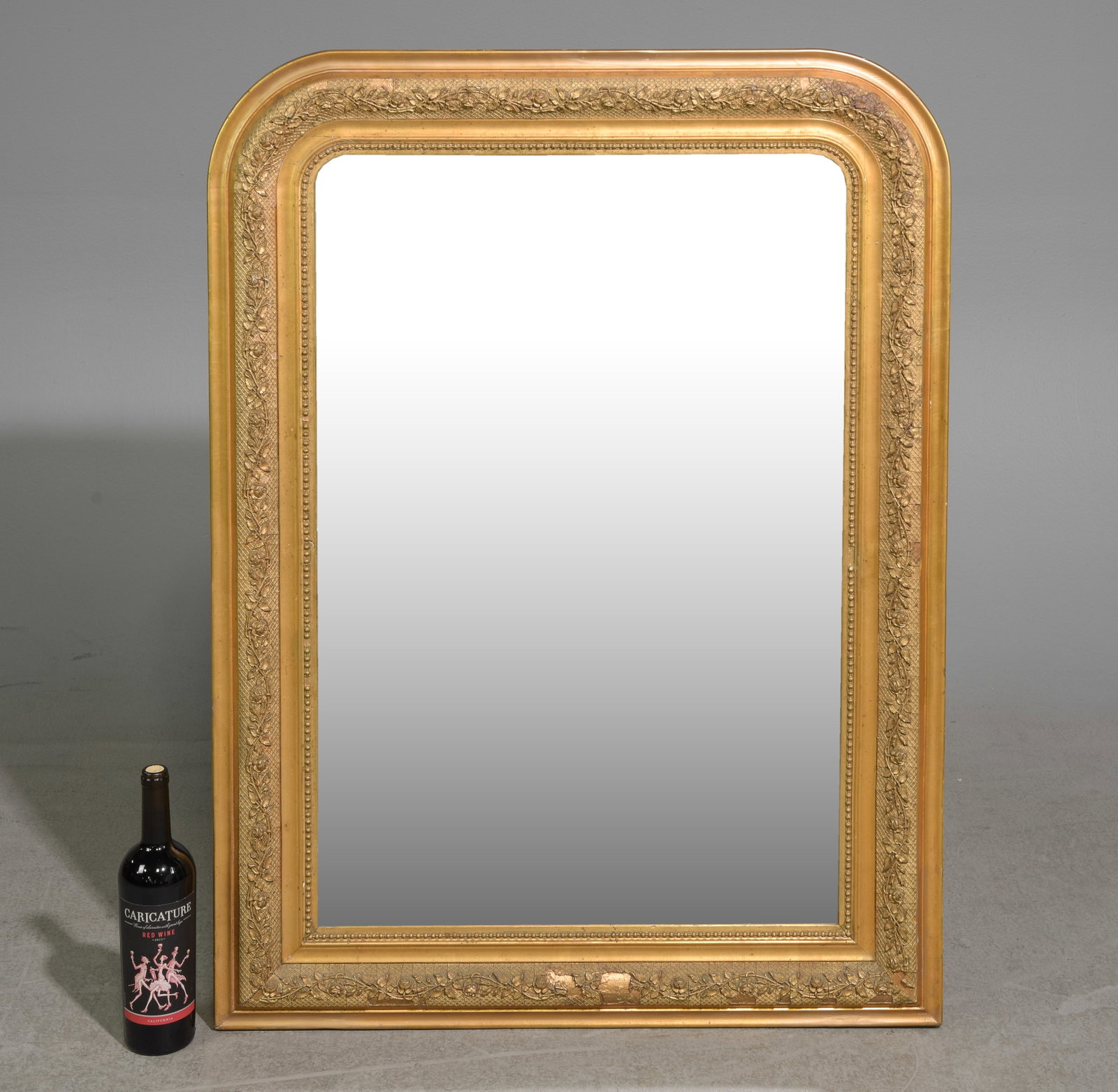 Louis Philippe Style Gold Gilt Framed Mirror #1: French Louis Philippe Style Gold Gilt Framed Mirror - 42 in tall x 31 x 1.5
