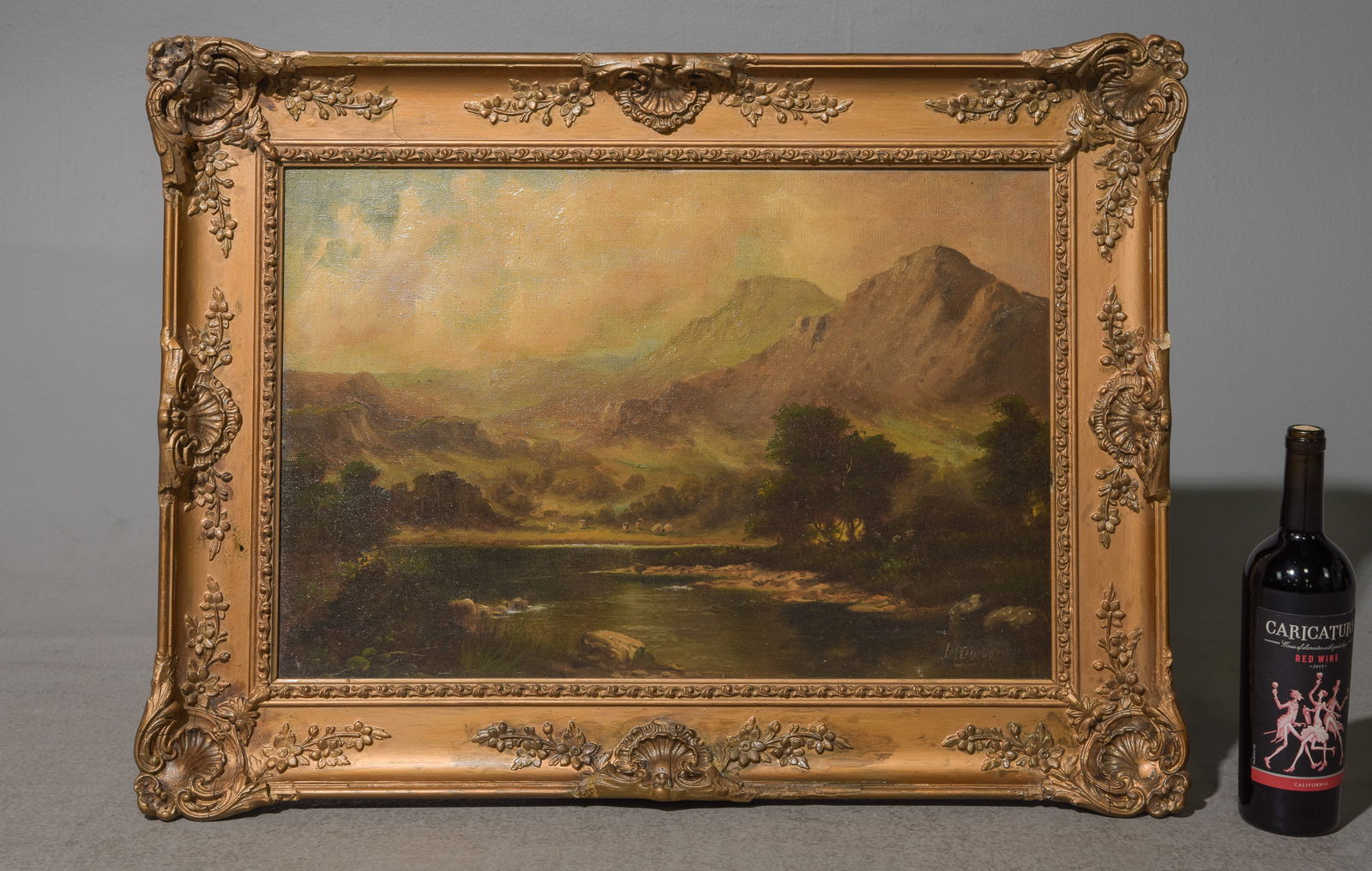 Antique Framed Oil on Canvas Landscape #1 (1 of 5)
