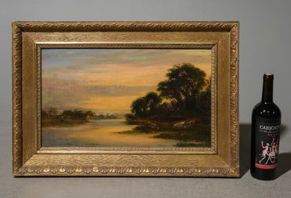 Antique Framed Oil on Canvas Landscape #2
