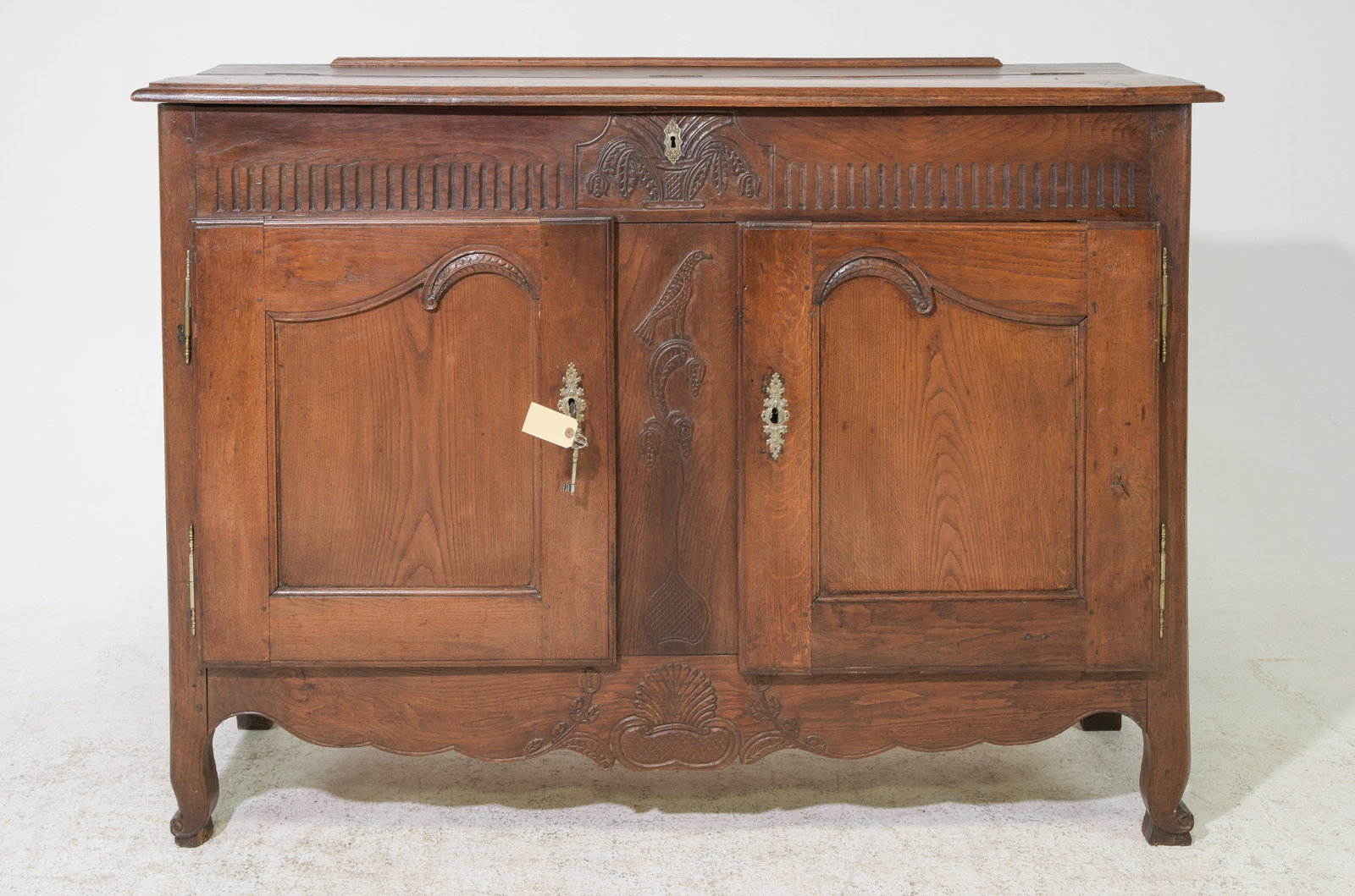 Louis XV Style Lift Top Tall Buffet c.1890's-1920's: French Louis XV Style Lift Top Tall Buffet c.1890's-1920's - 42.5 in tall x 58 x 18