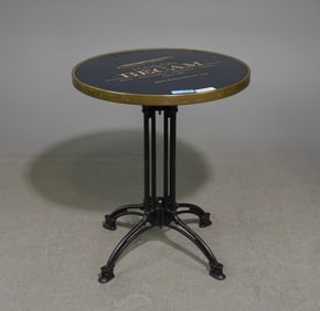 French Bistro / Pub Table with Iron Base #1