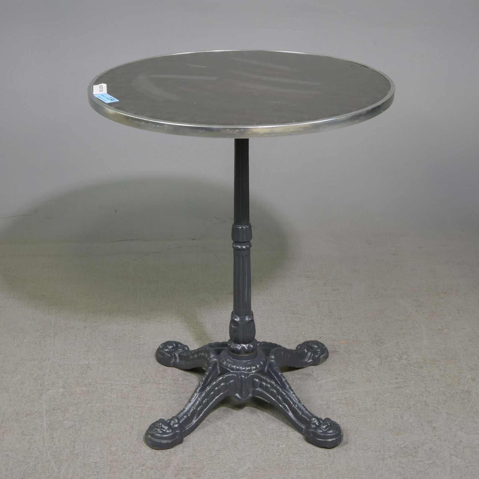 French Bistro / Pub Table with Iron Base #2 (1 of 3)