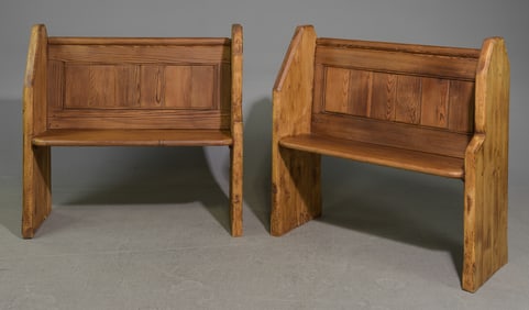 2 British Pine Church Pews / Benches