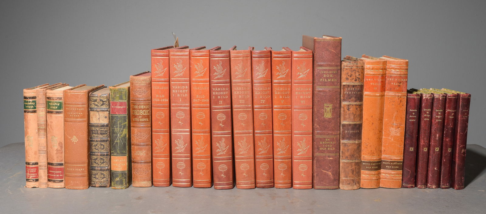 24 Assorted Leather Bound European Books (1 of 8)