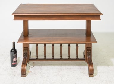French Walnut Rising Tea / Patisserie Table