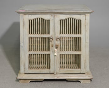 French Large Painted Pine Food / Pie Safe