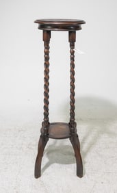 British Oak Barley Twist Pedestal / Stand #2