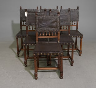 French Renaissance Style Set of 6 Chairs