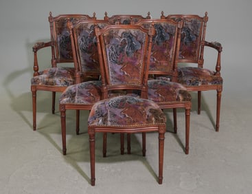 Louis XVI Style Set of 6 Dining Chairs