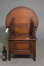 British Oak Monks Chair / Bench