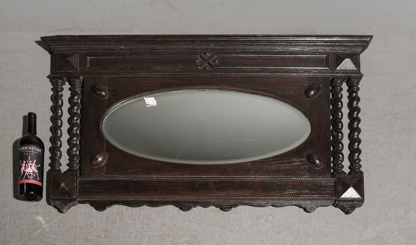 British Oak Barley Twist Framed Mirror (1 of 4)