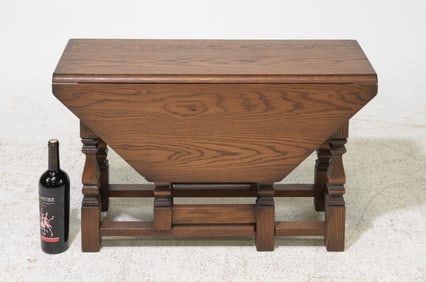 British Oak Low Drop Leaf Table
