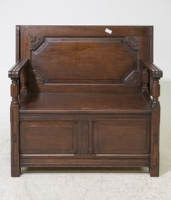 English Oak Monks Bench
