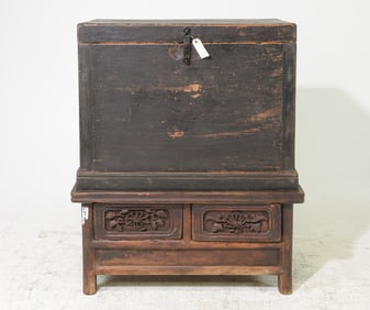 Continental Dowry Chest / Trunk on Stand